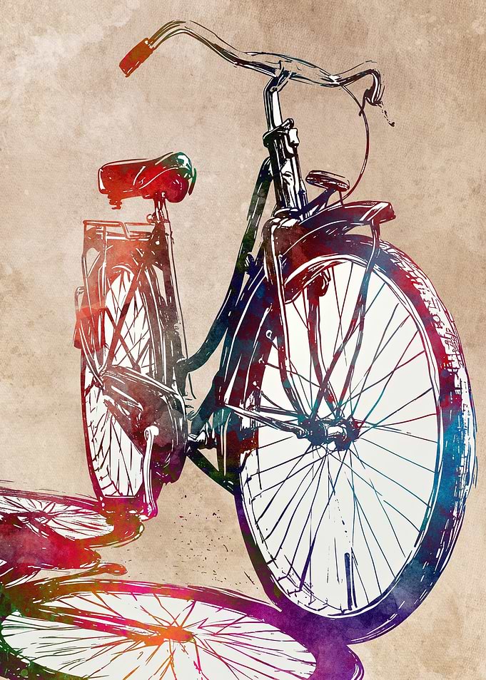 Bicycle sport art