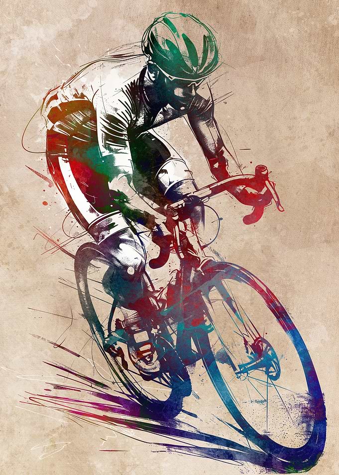 Cycling sport art