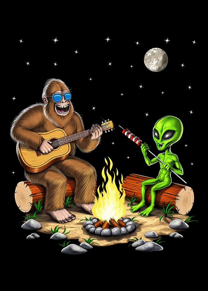 Bigfoot Alien Camping