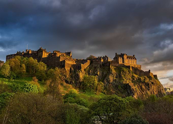 Edinburgh Castle At Sunset