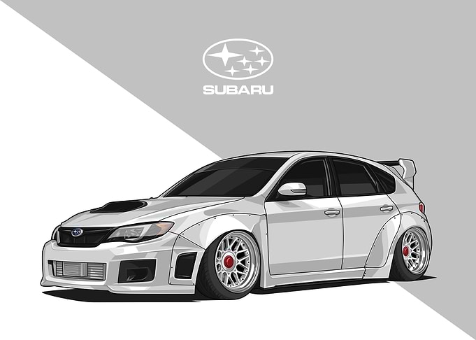 Subaru Impreza WRX white