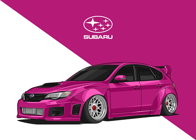 Subaru Impreza WRX pink