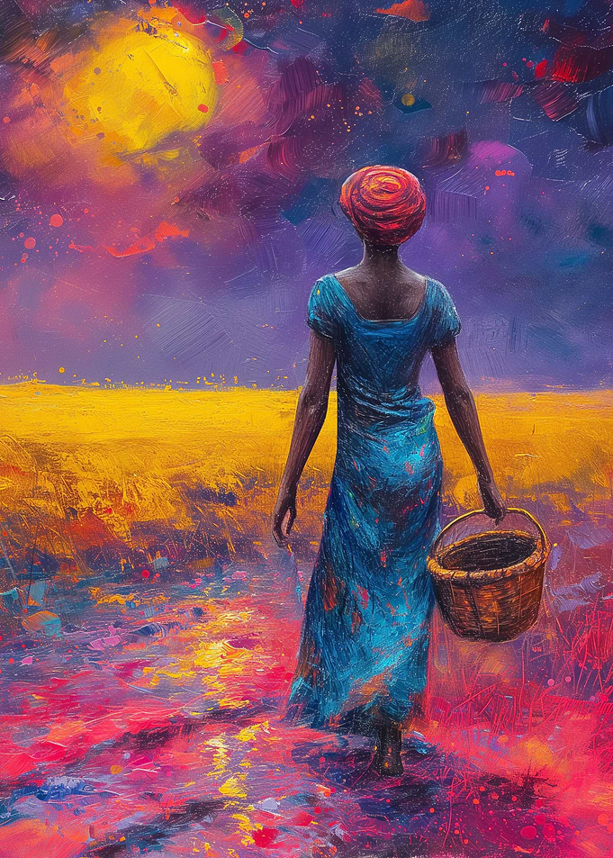 Woman art painting