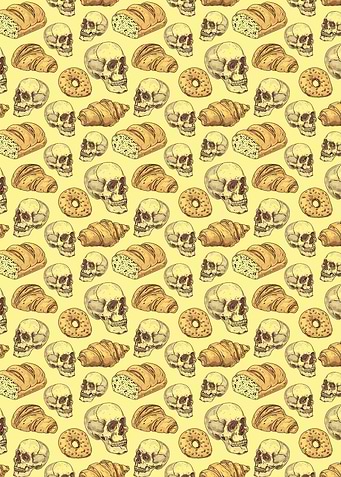 Skulls and Bread Pattern