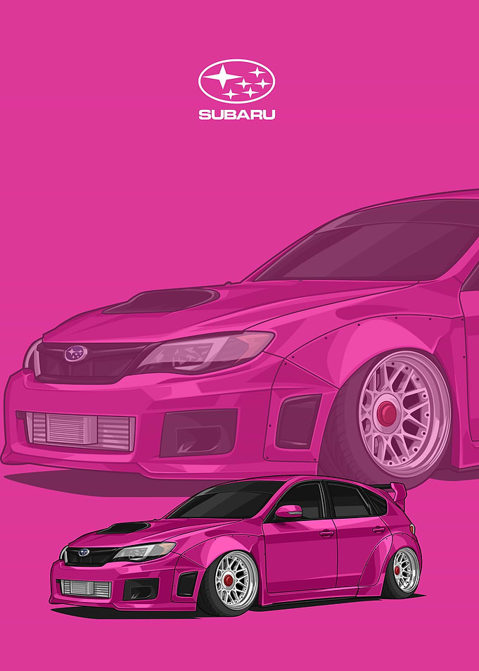 Subaru Impreza WRX pink