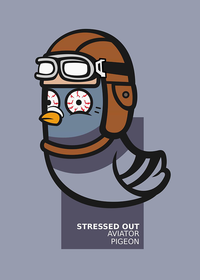 Stressed Out Aviator Pigeo