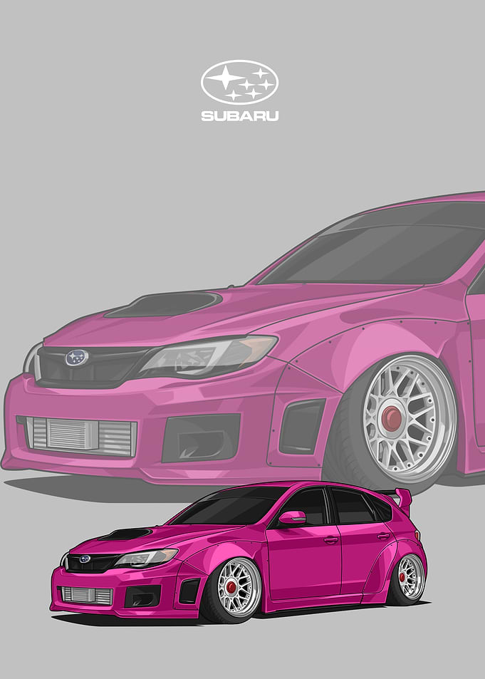 Subaru Impreza WRX pink