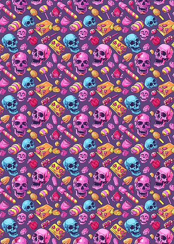 Pattern Skulls With Candy