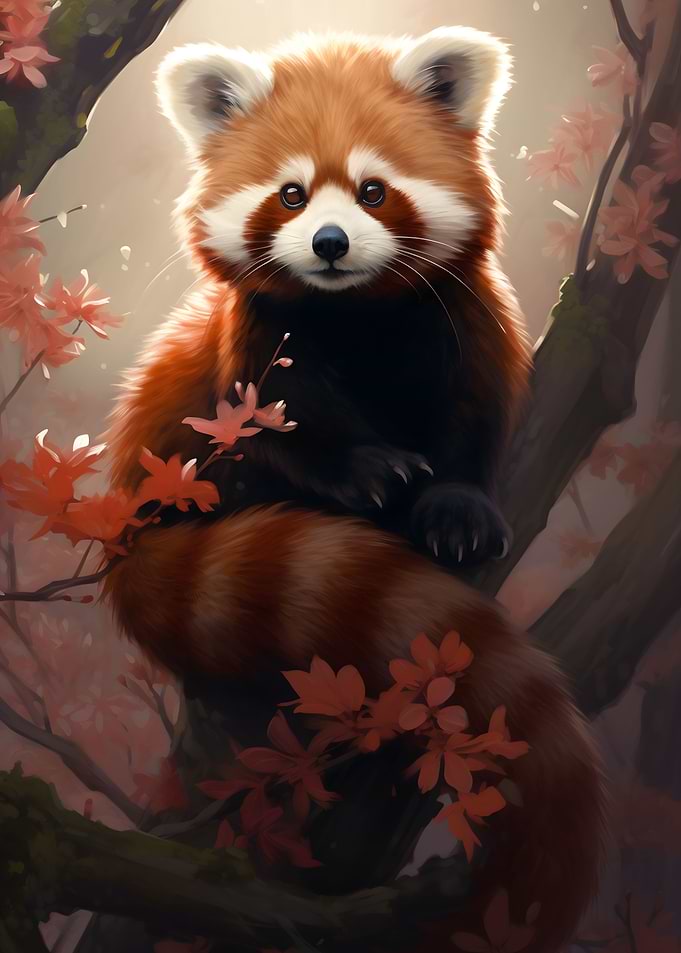 Red Panda In Forest Nature