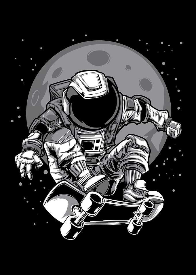 Astronaut Space Skater