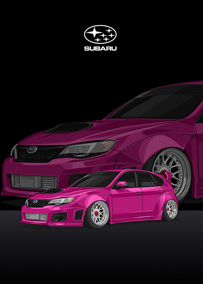 Subaru Impreza WRX pink