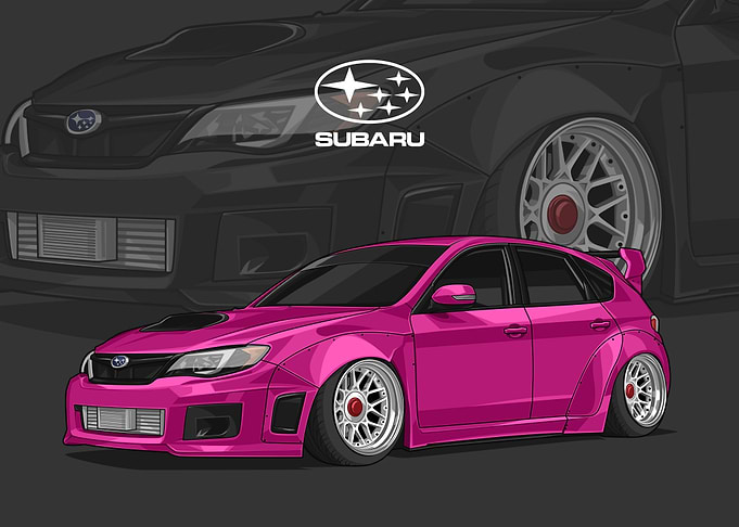 Subaru Impreza WRX pink
