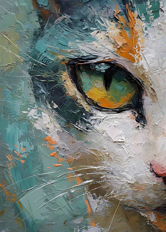 Side Eye Cat Painting