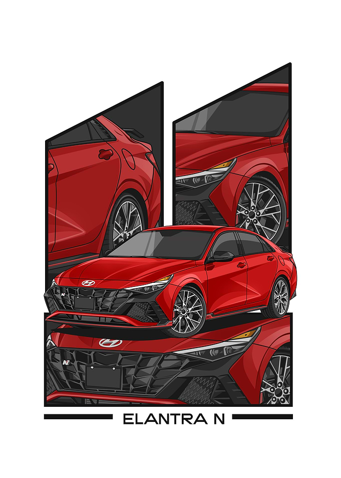 hyundai elantra n red