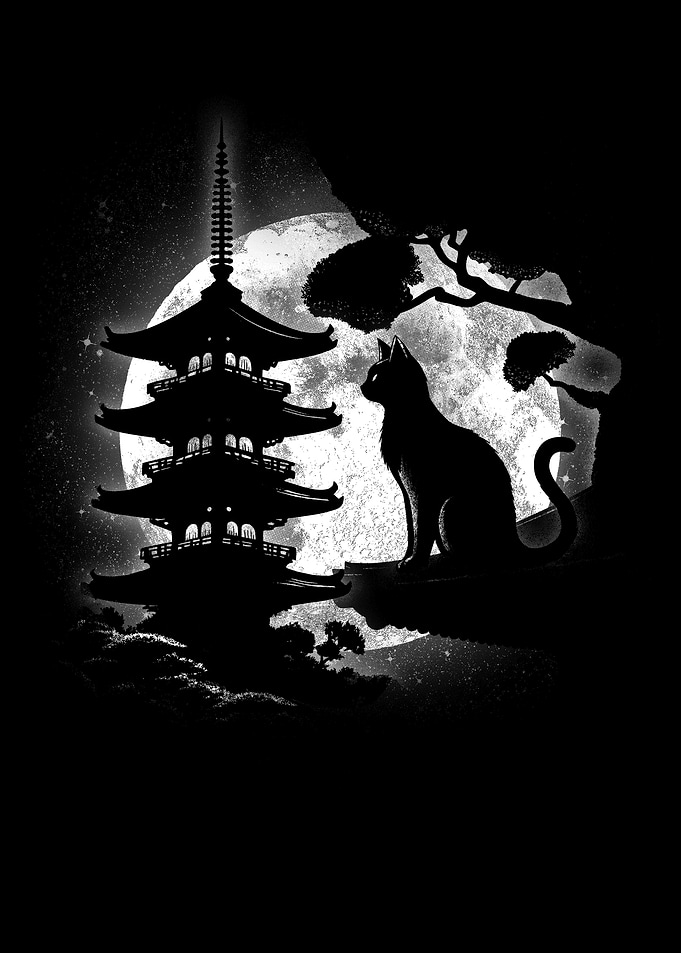 Moonlight Neko Cat
