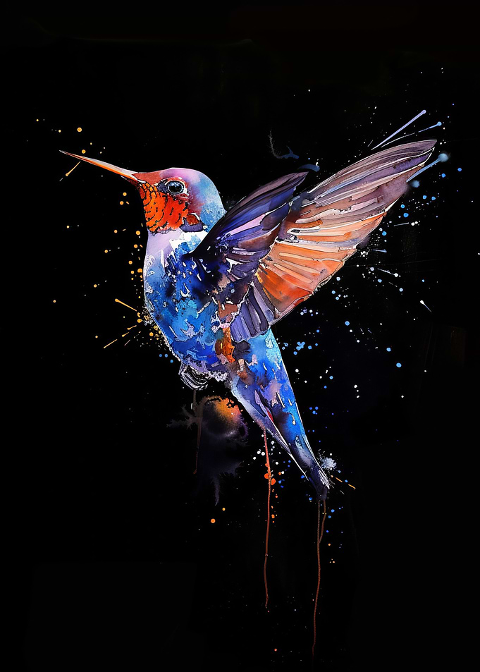 Hummingbird Watercolor