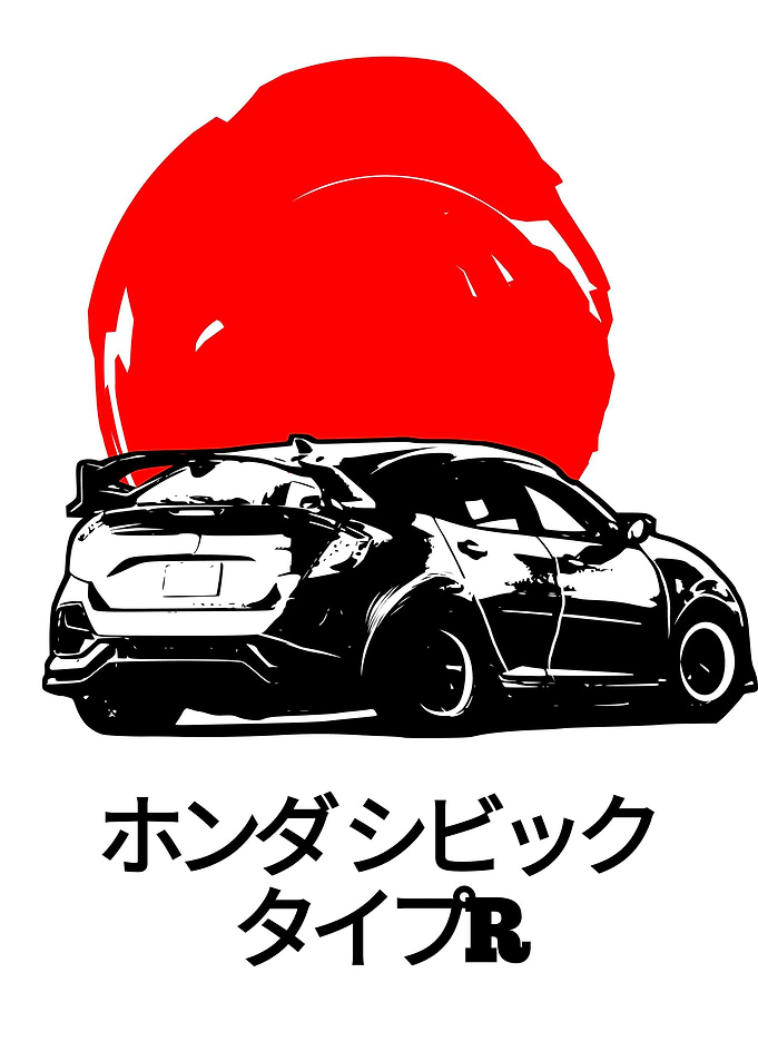 Honda civic red qmoon