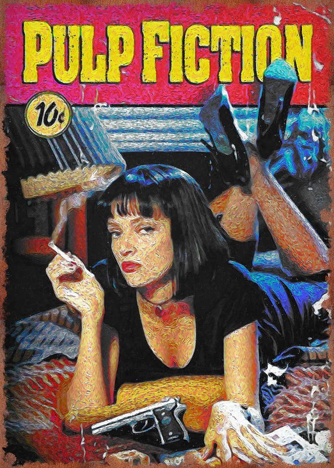 pulp fiction vintage paint