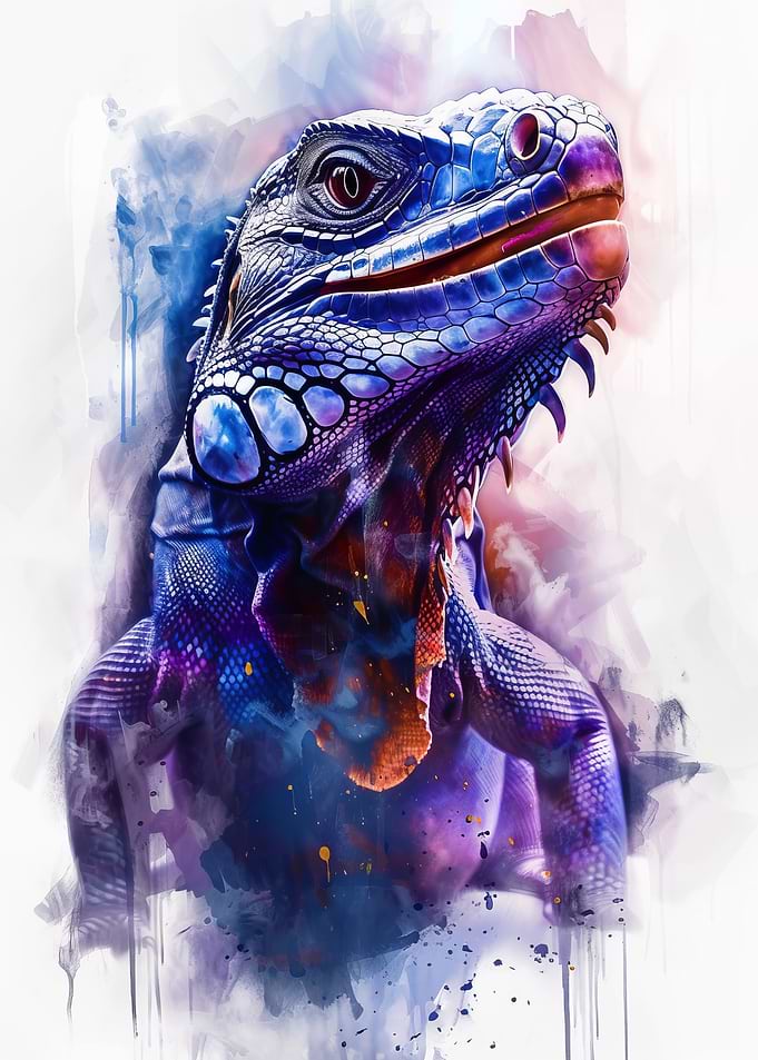 Iguana Watercolor