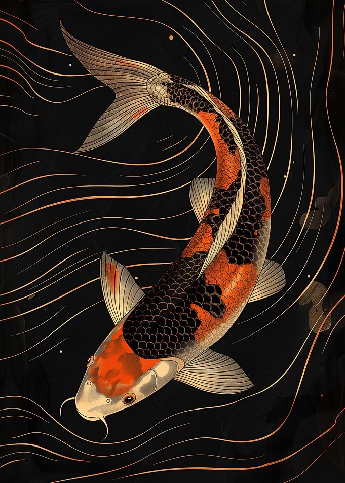 Golden Japanese Koi