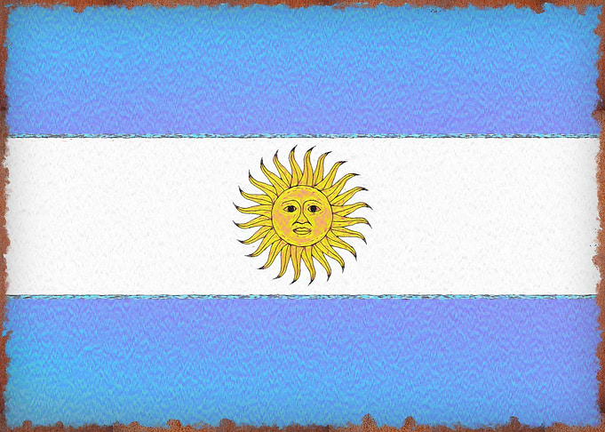 vintage argentina flag