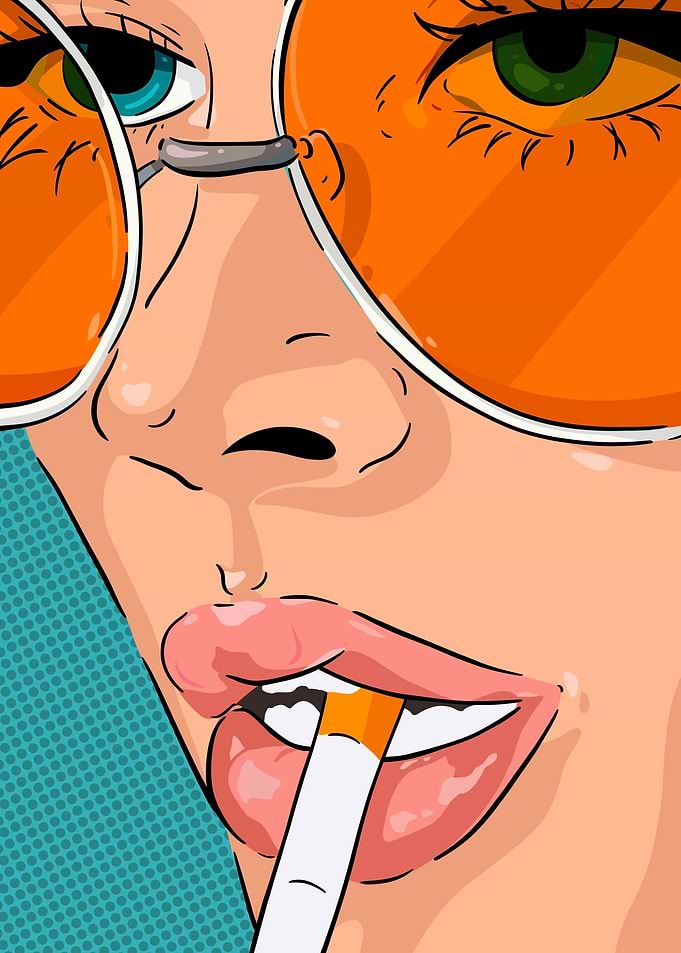 Smoking girl