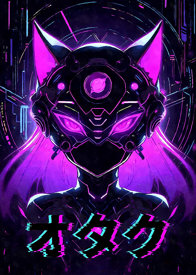 Otaku Cyber Cat Girl