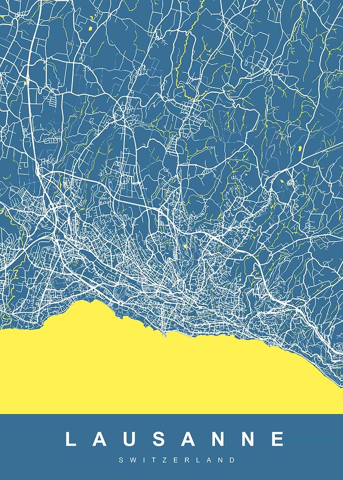 MAP LAUSANNE SWITZERLAND