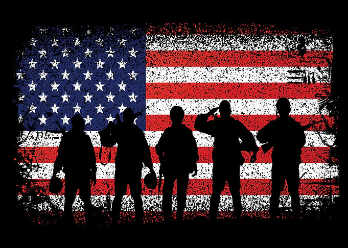 USA FLAG SOLDIERS