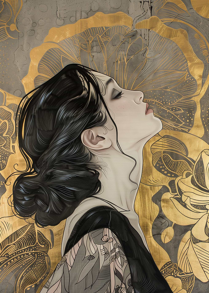 lilies in gold