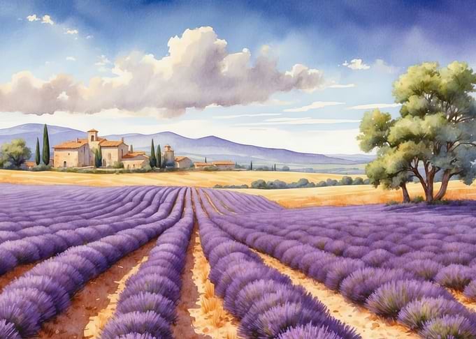 Lavender Field In Provence