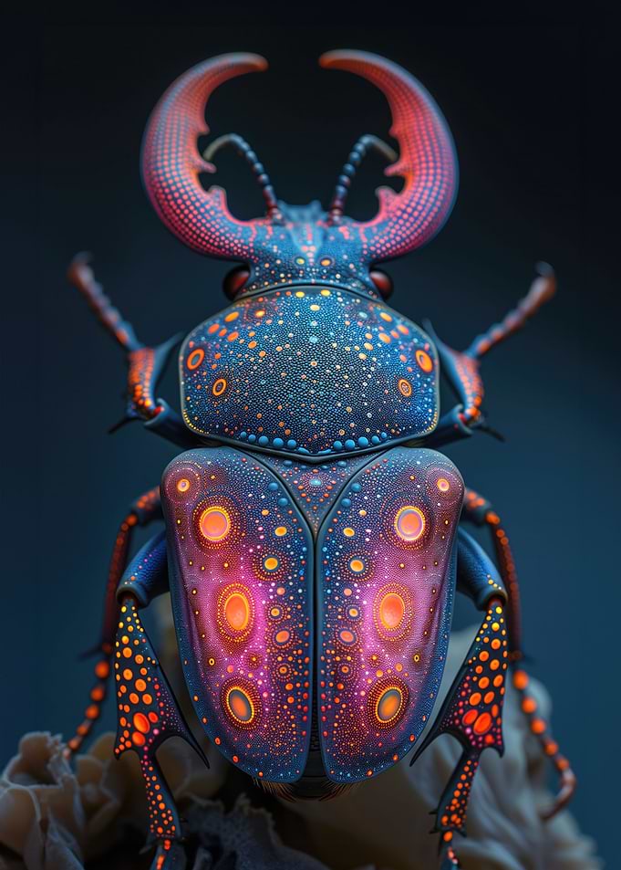 Insect in neon light