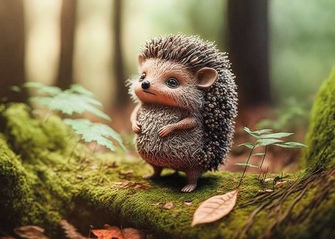Cute Little Baby Hedgehog