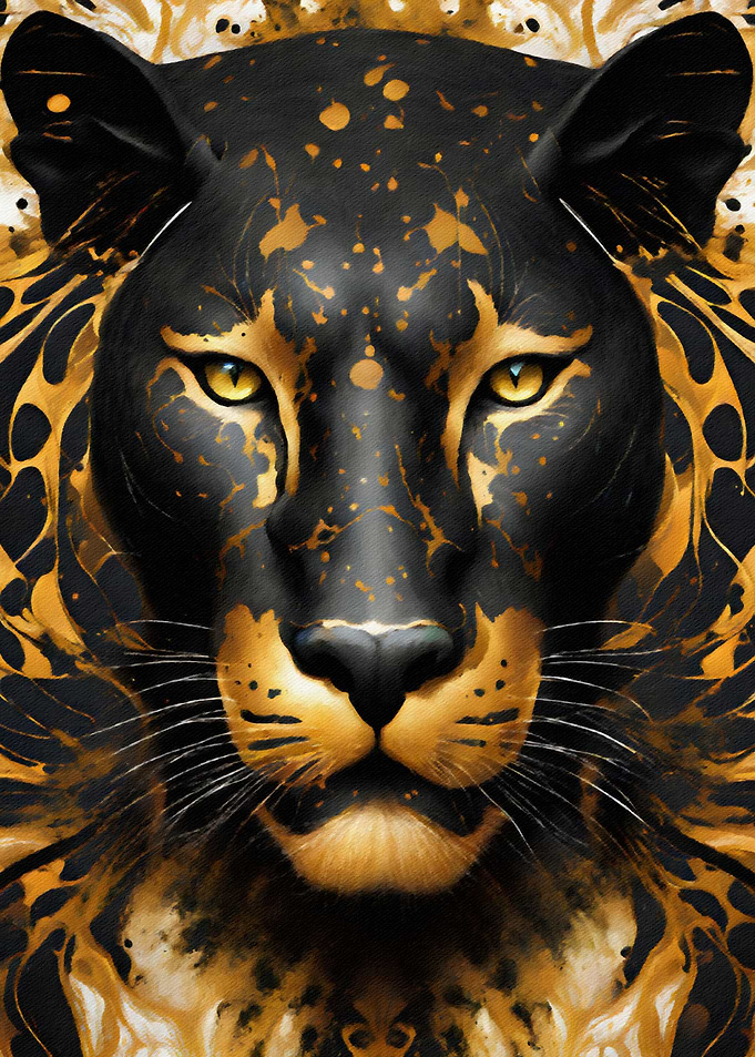 Panther Face Abstract