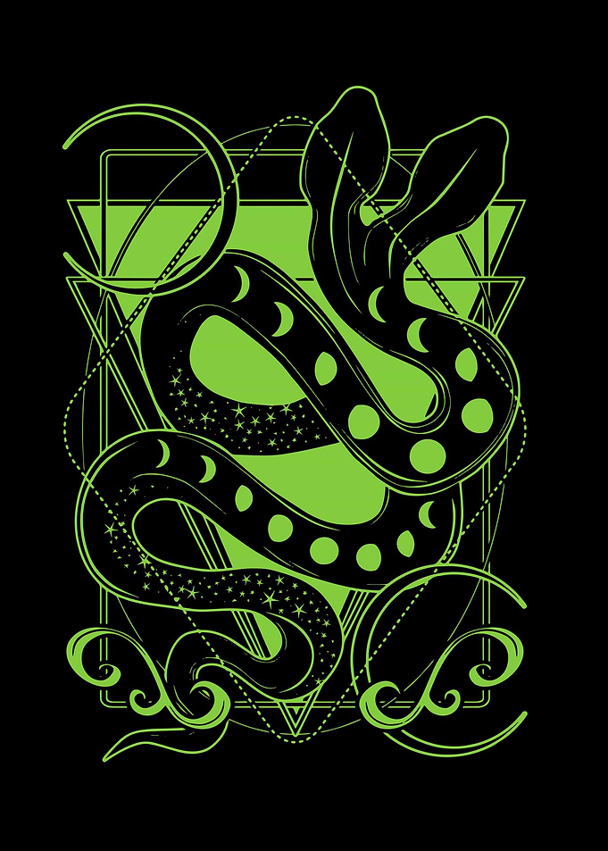 two head green snake