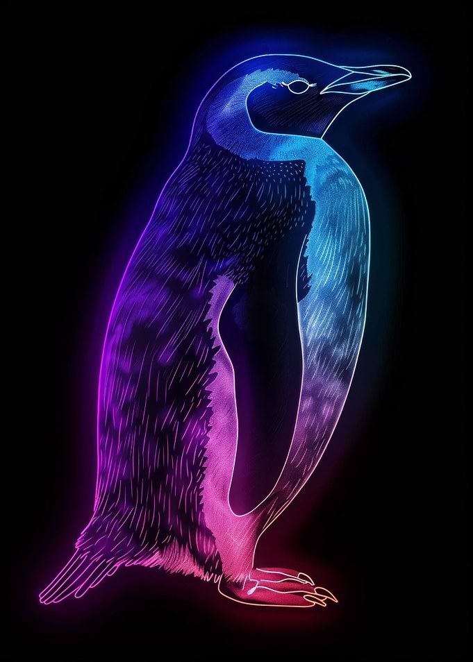 Neon Penguin Animal