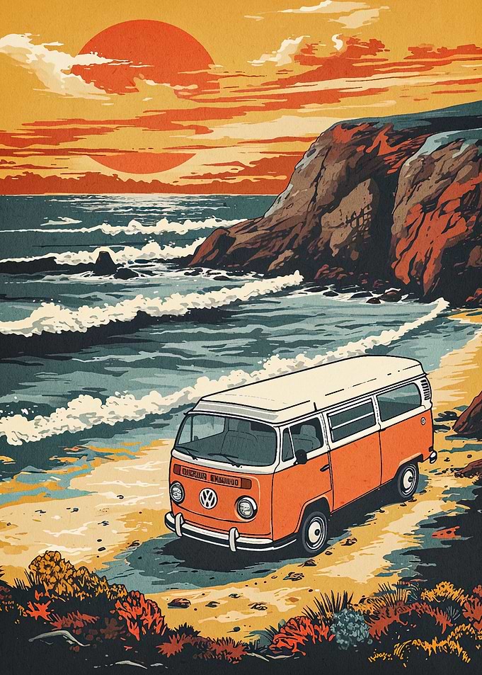 Bus On The Beach