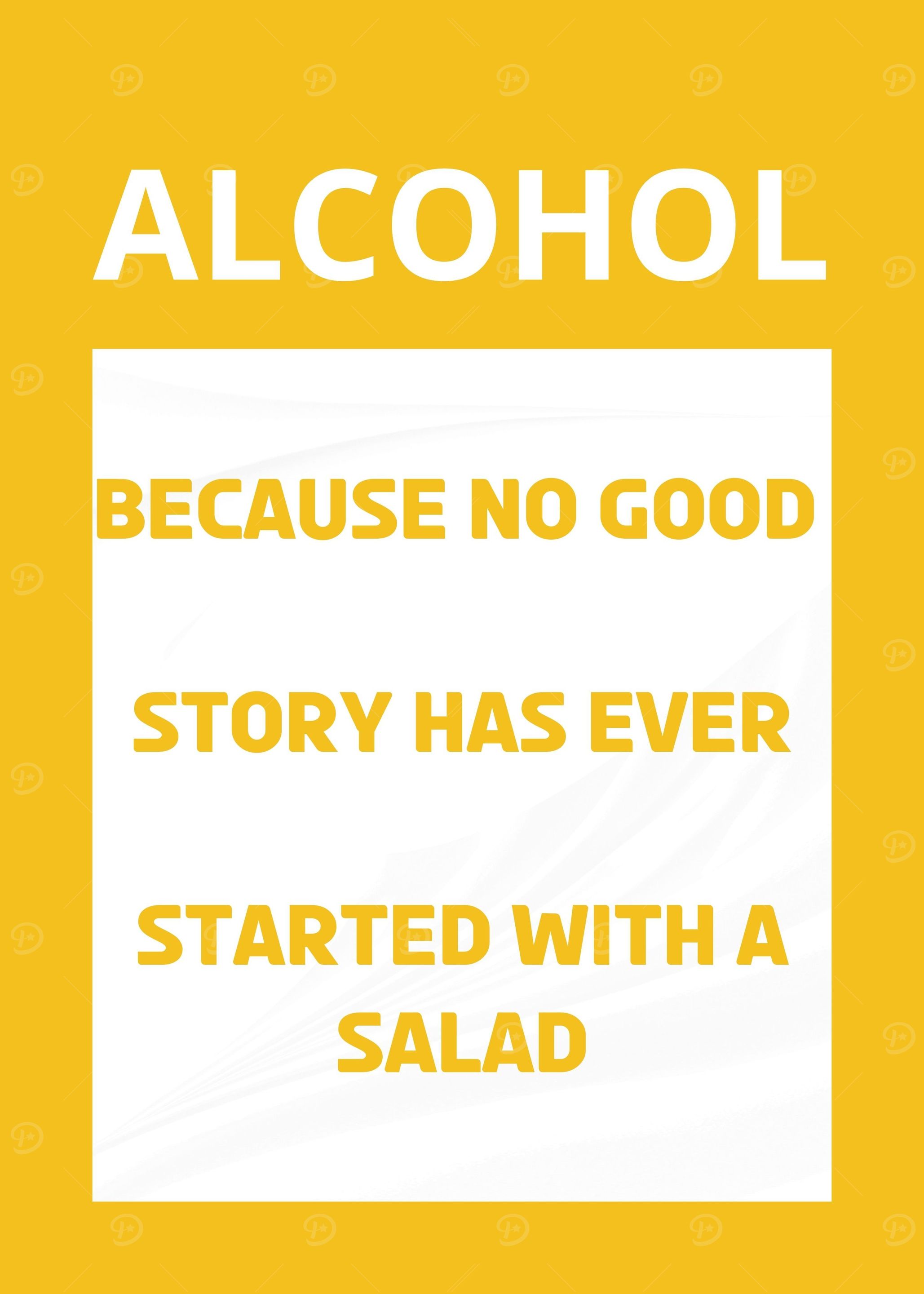 alcohol because no good
