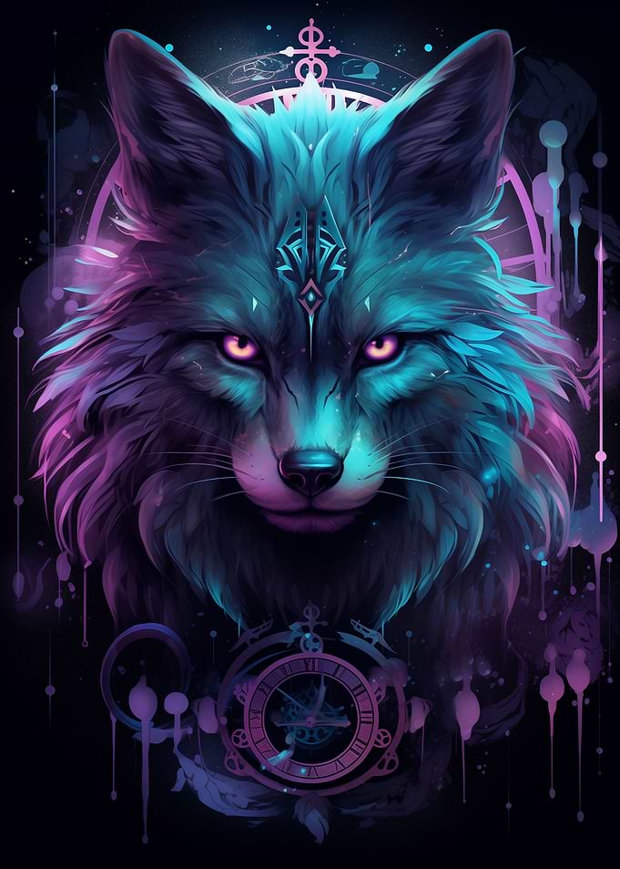 Fantasy Cat Clock