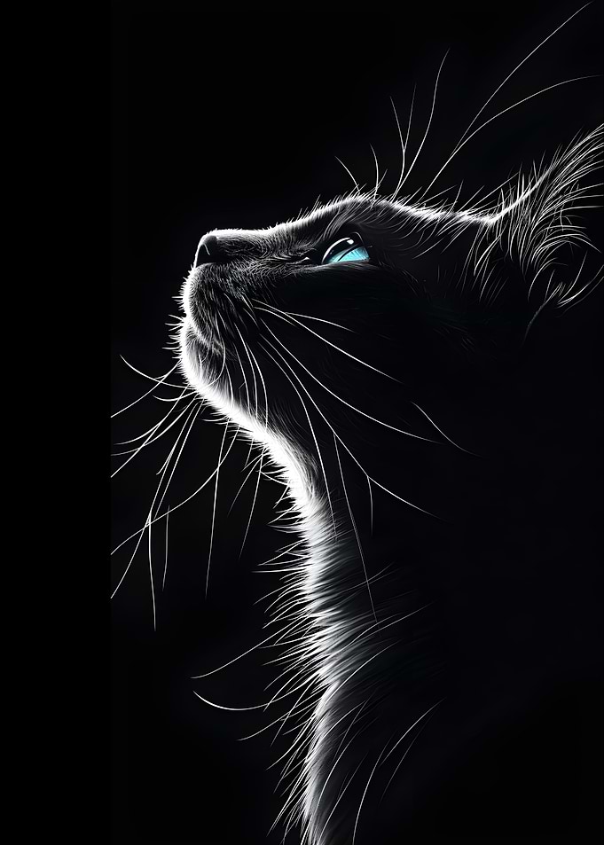 black cat art