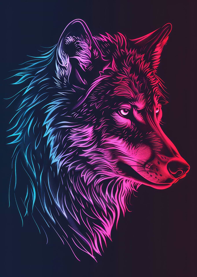 Wolf Neon Animal