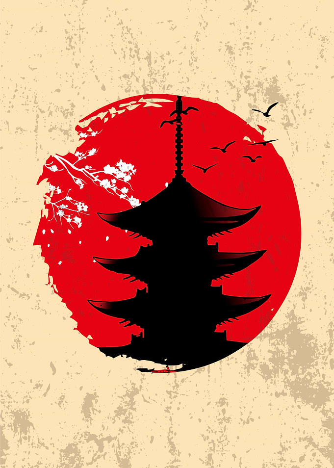 JAPANESE HOUSE SILHOUETTE
