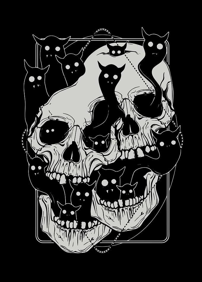 skulls cats