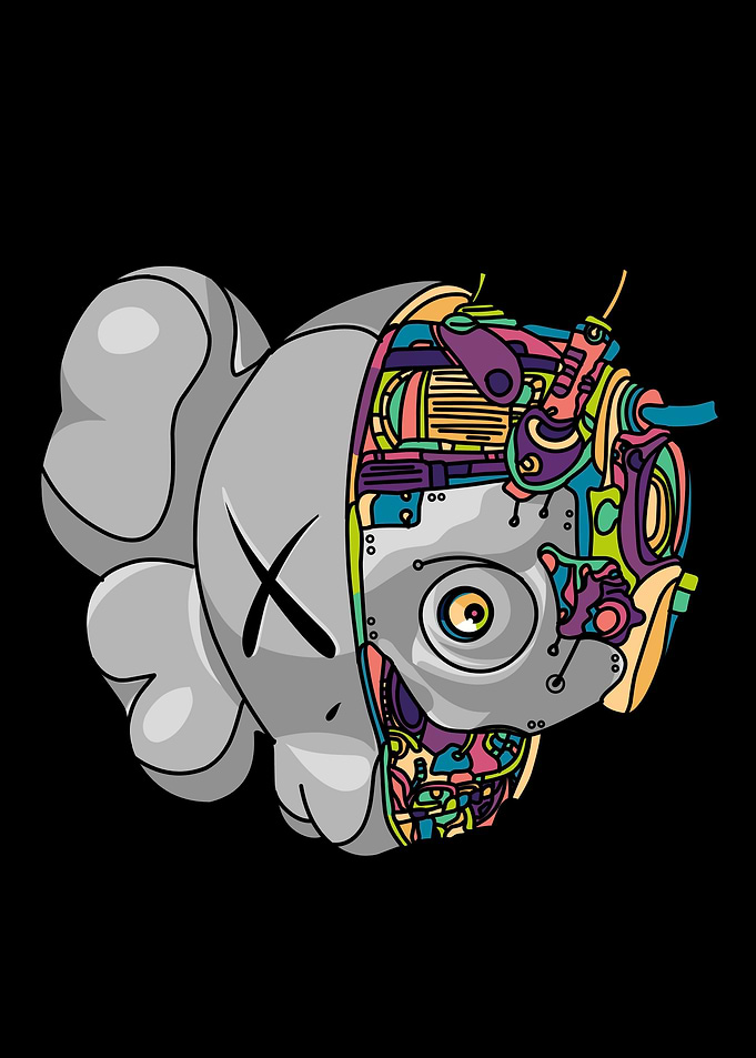 cyborg kaws