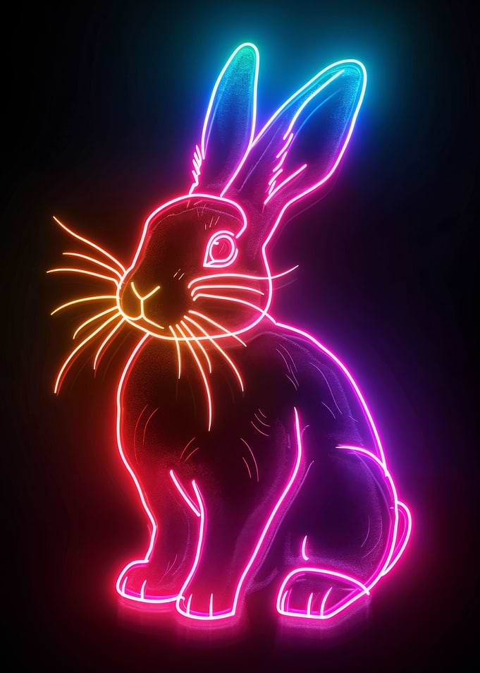 Rabbit Neon Animal