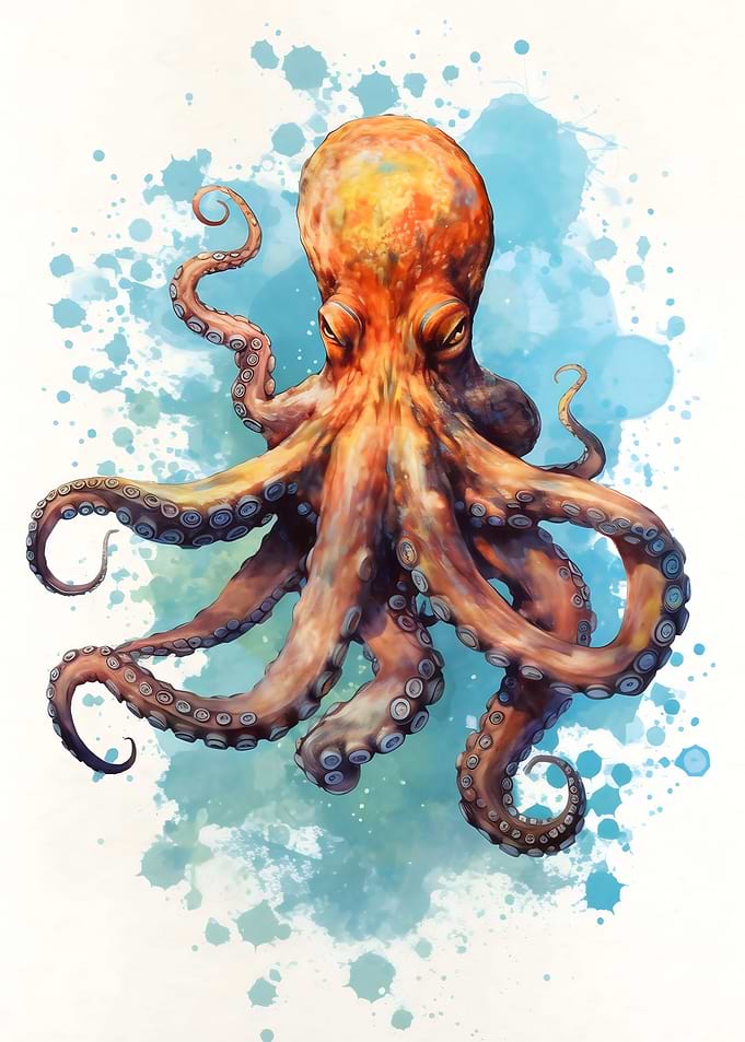 Octupus Watercolor