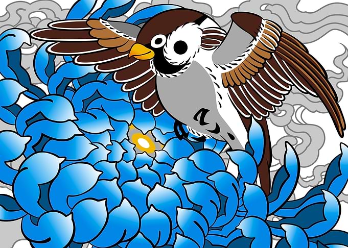 Bird On Flower