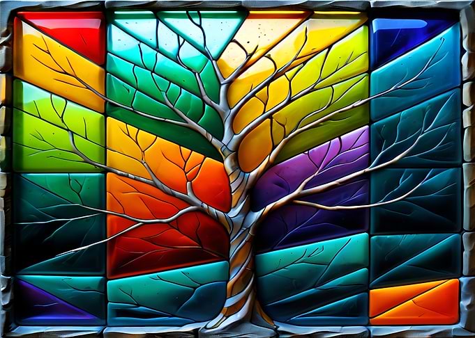 Color Tree Life Peace Zen