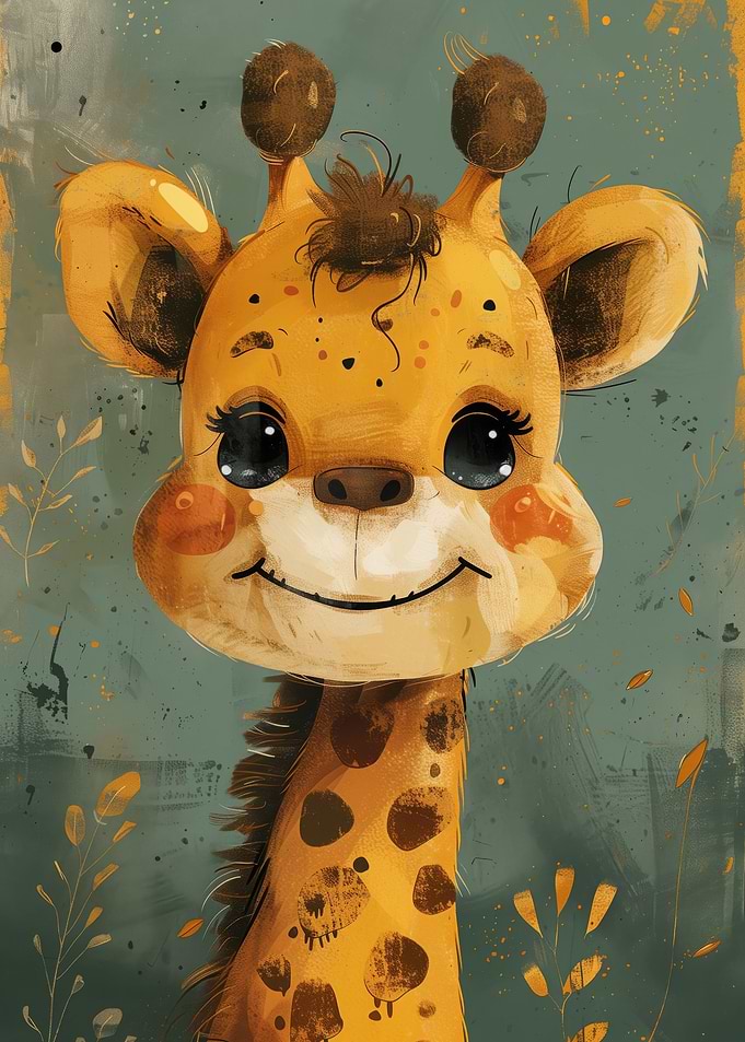 Cute Watercolor Giraffe
