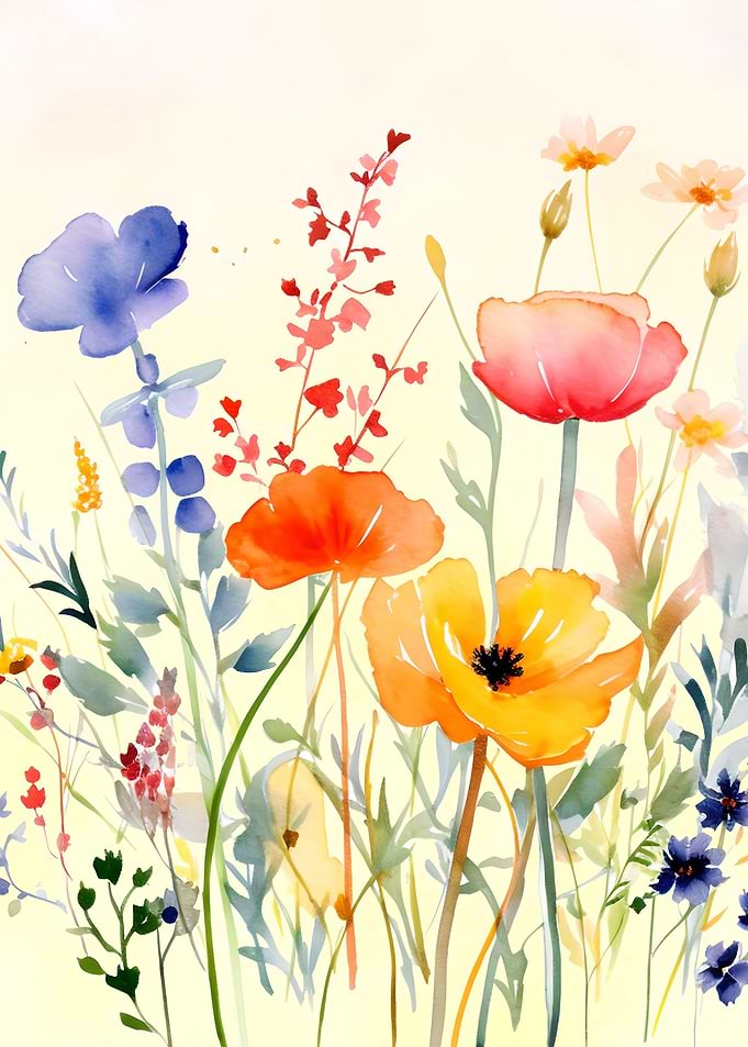 Watercolor Wildflowers